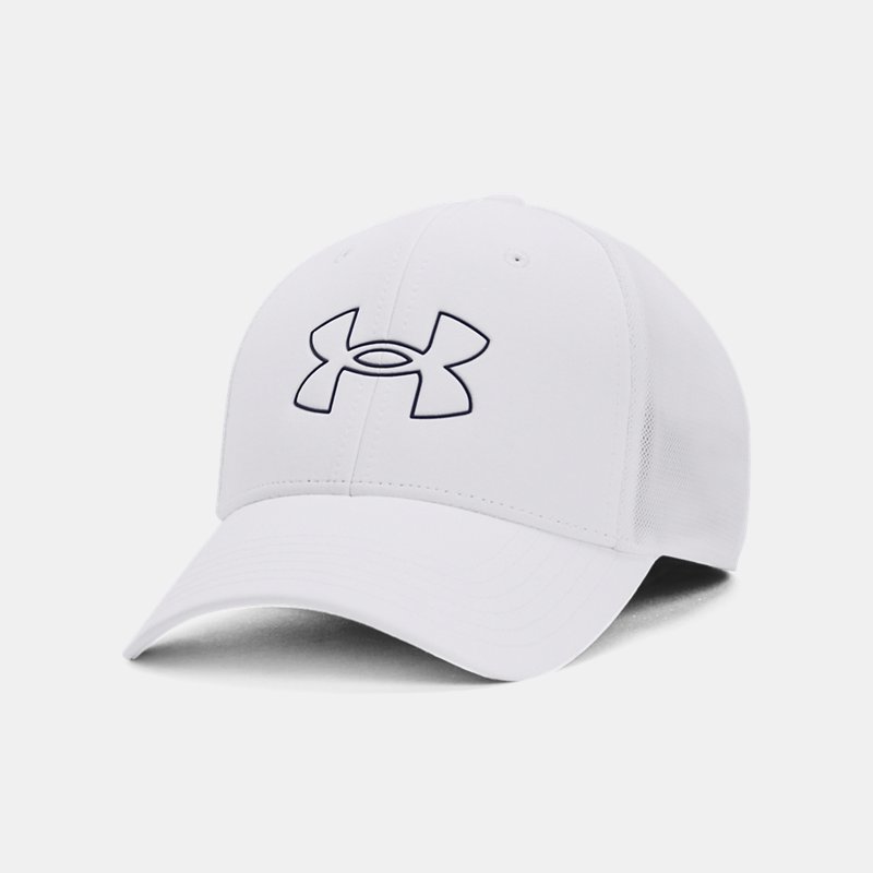 Men's Under Armour Iso-Chill Driver Mesh Adjustable Cap White / Midnight Navy One Size